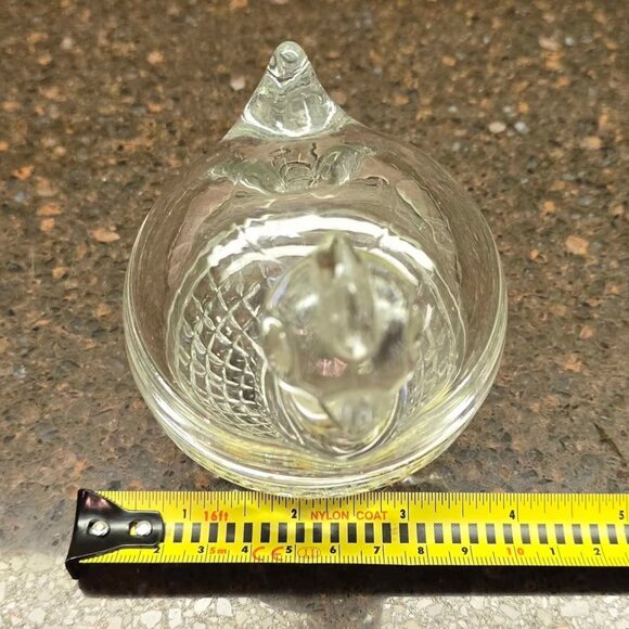 Vintage Anchor Hocking Clear Glass Hen On Nest Candy Trinket Dish with Lid - Picture 3 of 5